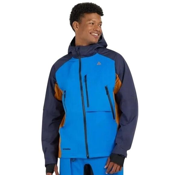 Ski-Doo NWT Size Large Men's BC Kona Waterproof Deep Snow Snowmobile Jacket Blue - Picture 1 of 12